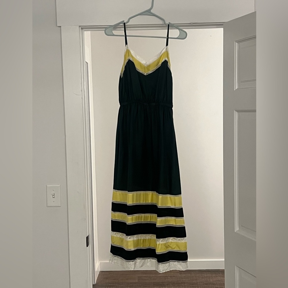 Robert Rodriguez satin and lace midi dress size 4 - Picture 1 of 6